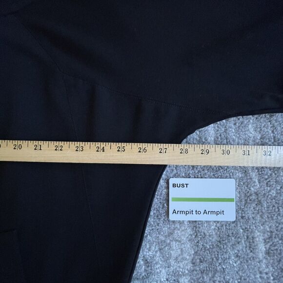 Diane von Furstenberg Black Top with Pockets Women's Size 8 Thick Made in USA - Picture 11 of 16